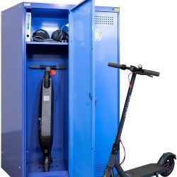 locker for electric scooter with charging station