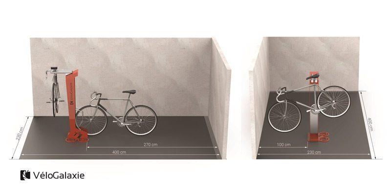 Dimensiones de ubicación de bicicletas Galaxy 1 1 Estación de lavado - tótem de lavado de bicicletas y fuente de agua