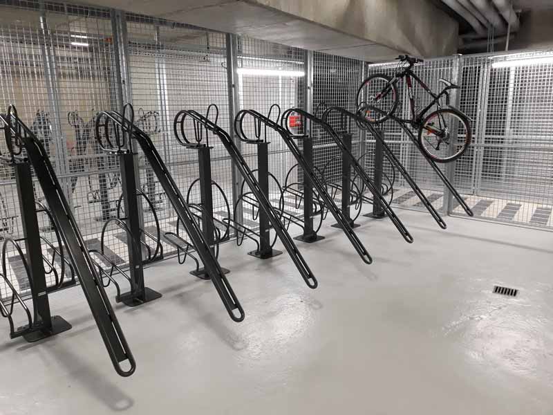 Tubiaz Lot de 2 supports de vélo pour 6 vélos, montage au sol ou au mur,  support multiple, convient pour les vélos de 35-55 cm, espace de