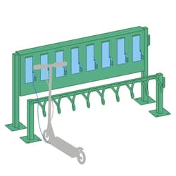 Garage-Elektroroller-und-Ladestation-TROTFIX-Elec-Vélo- Galaxie