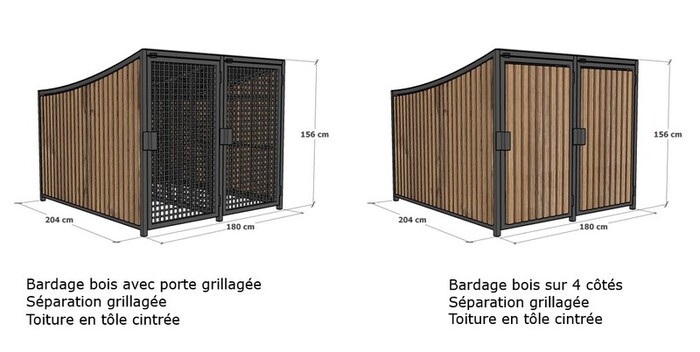 deposito individuale per biciclette in legno