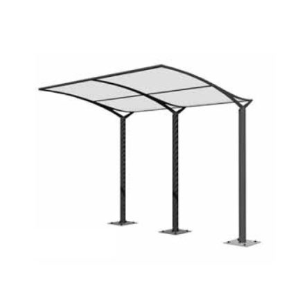 Resized VelStyle 1 VelPro Steel - semi closed steel motorcycle bike shelter