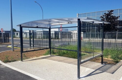 Velpro steel polycarbonate roof EIFFAGE Corbas August 2021 2 VelPro Steel - semi-closed steel motorcycle bike shelter