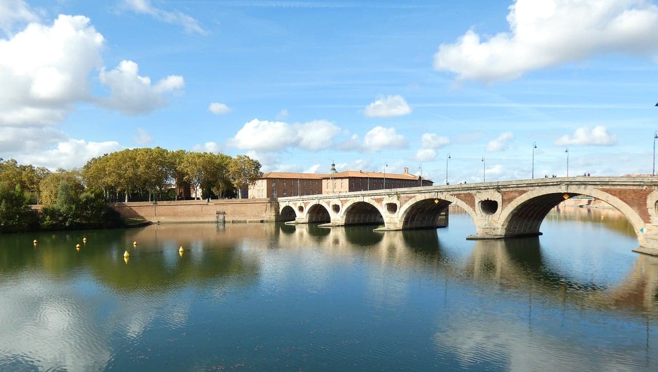 Fietsroute in Toulouse