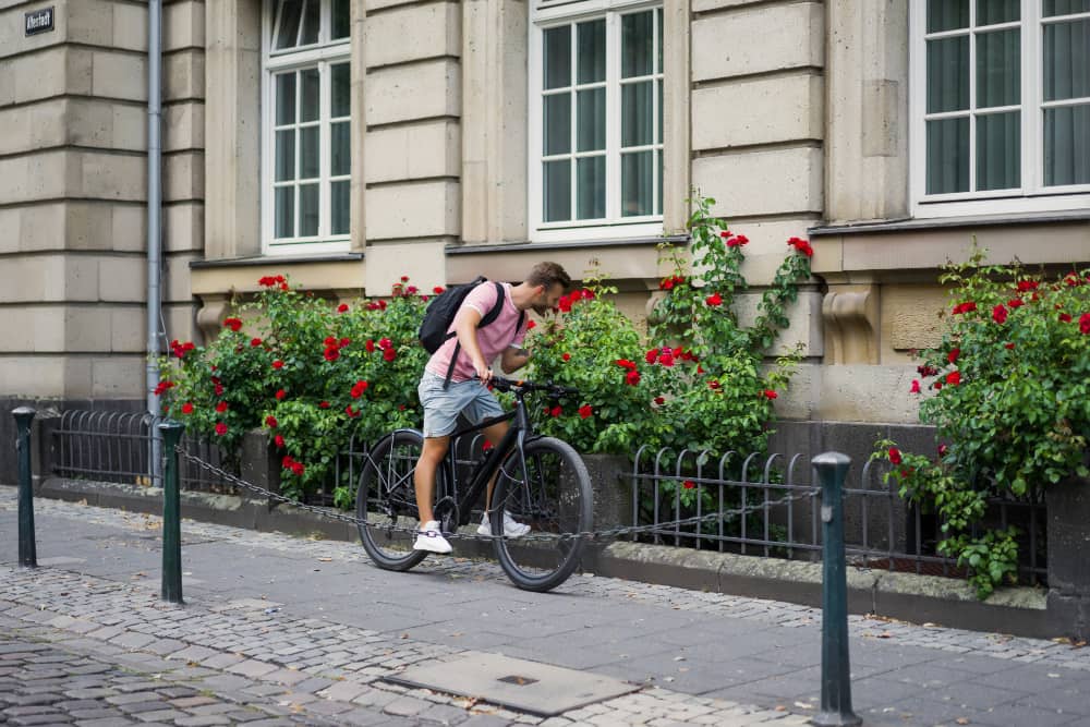 Rack a vélo en ville