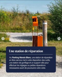 Publication Instagram Mon St Michel borne velo