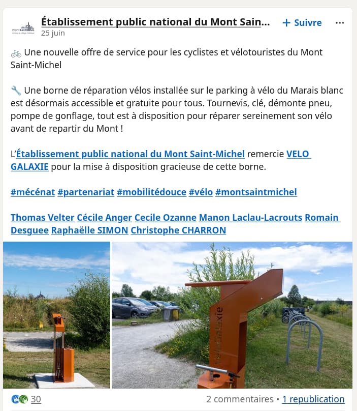 Publication Linkedin Établissement public national du Mont Saint-Michel